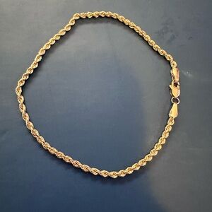 Vintage 14k Gold Rope Chain Bracelet